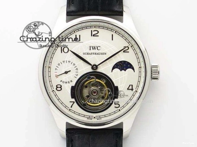 MIROTIME 0403 Unique Portuguese IW3714 Diam ZF V2 1:1 Best Edition Gray Dial On Brown Leather Strap A79350 (Slim Movement) 7250